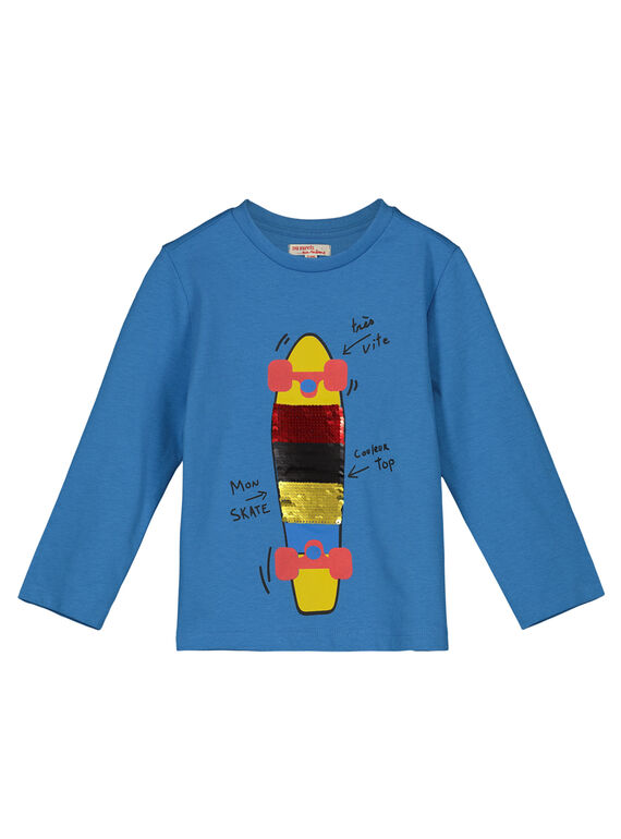 Boys' skateboard print T-shirt GOBLETEE2 / 19W90291TMLC232
