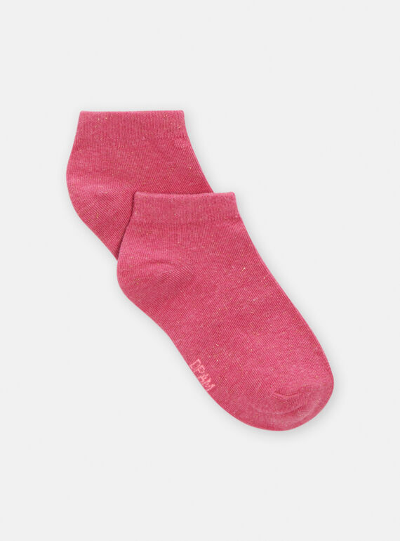 Girl's shiny pink socks TYAJOSOQ2 / 24SI01C1SOQ304