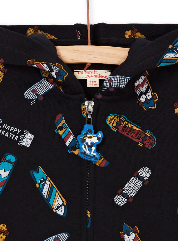 Black skateboard printed hoodie - Child boy LOPOEGIL / 21S902Y1GIL090