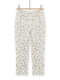 Girl's velvet leopard print pajama set MEFAPYJFEL / 21WH1198PYJ001