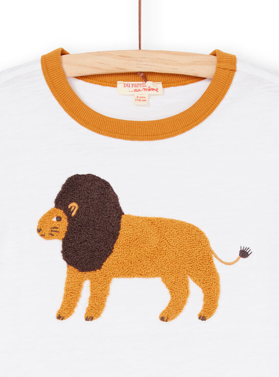 White and orange T-shirt - Child boy LOJAUTI / 21S902O1TMC000