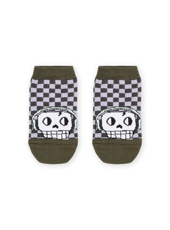 Socks with checkerboard and skull print PYOKASOQ / 22WI02L1SOQJ900