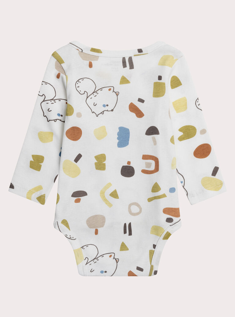 White NEWBORN BODY SUIT XOU1BOD2 / 25WF0451BDN000