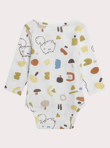 White NEWBORN BODY SUIT XOU1BOD2 / 25WF0451BDN000