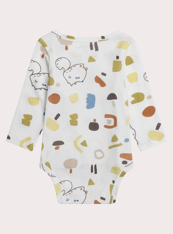 White NEWBORN BODY SUIT XOU1BOD2 / 25WF0451BDN000