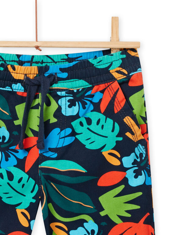 Child boy's foliage print Bermuda shorts NOWABER3 / 22S902V1BER705