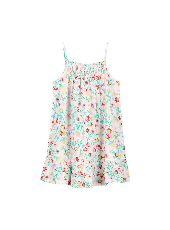 Girls' cotton floral summer dress FAJOROB14 / 19S901G6ROB000