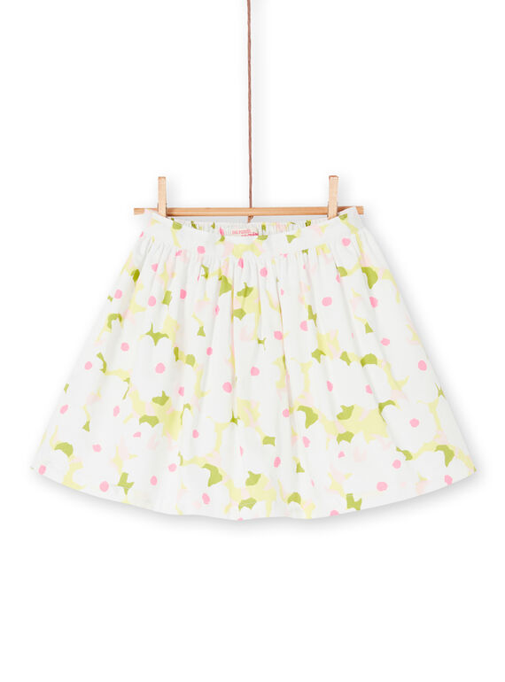 White and green floral print skirt LAJAUJUP2 / 21S901O1JUP000