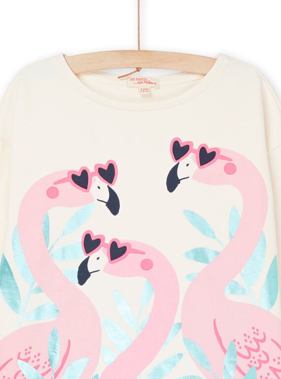 Pink t-shirt and trousers with pink flamingo print and design REFAPYJFLA / 23SH11D2PYJ003