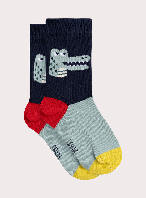 Colorful crocodile pattern socks for boys VYOJOCHOC1 / 24WI02H1SOQ705