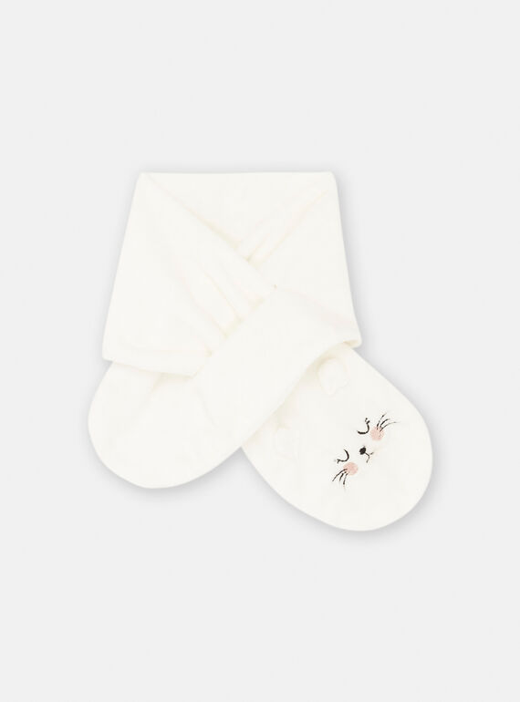 Ecru baby girl scarf SYIJACHA / 23WI09O2ECH001