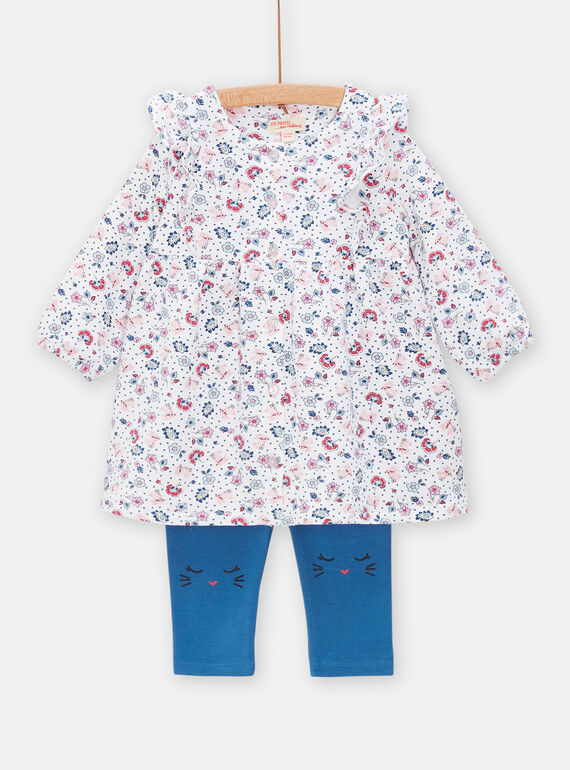 Baby Girl Floral Print Outfit TIDEENS / 24SG09J1ENS000