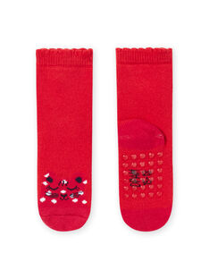 Baby girl red leopard socks MYIJOSOQB1 / 21WI0911SOQ511