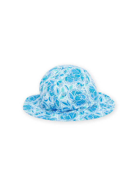 Turquoise bob with flower print RYIBALCHA / 23SI09C4CHAC215