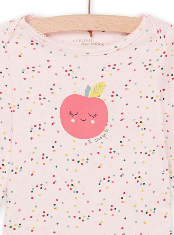 Long sleeve polka dot print bodysuit. PEFIBODAOP / 22WH1343BDL632