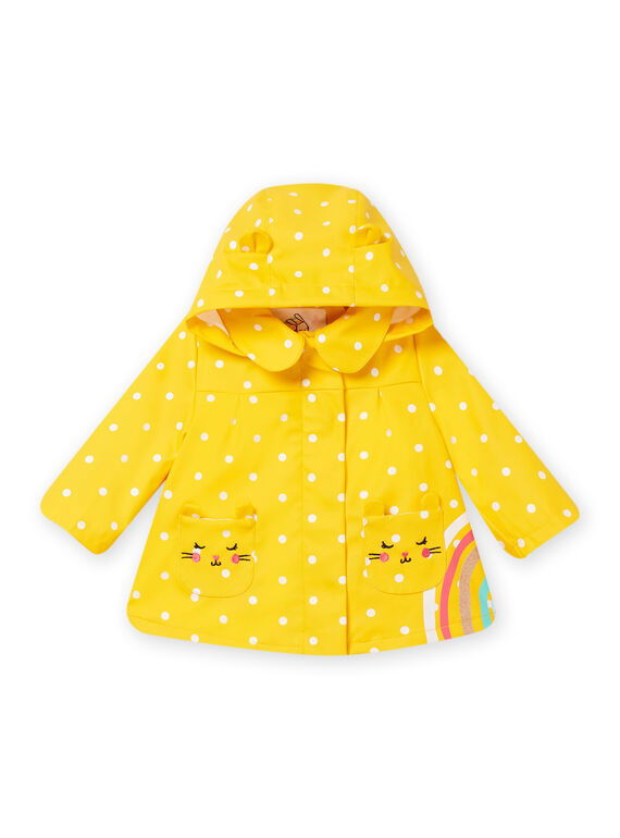 Baby Girl Yellow Polka Dot Raincoat NILUIMP / 22SG09D1IMPB105