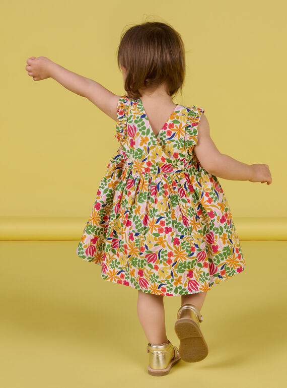 Baby girl floral print dress NIHOROB1 / 22SG09T3ROB000