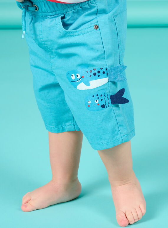 baby boy Caribbean blue Bermuda shorts NUFICBER1 / 22SG10U3BERC242
