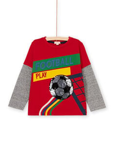 Red and green t-shirt for boys LOHATEE / 21S902X1TML050