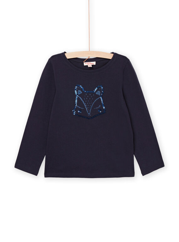 Blue long sleeve t-shirt with fox animation PAJOYTEE1 / 22W901D5TML070
