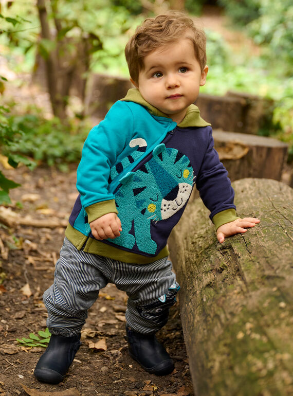 Baby boy's tricolour cardigan SUDUGIL / 23WG10P1GILC203