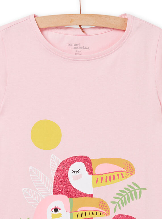 Pink pajama set child girl NEFAPYJTOU / 22SH11HCPYJD328