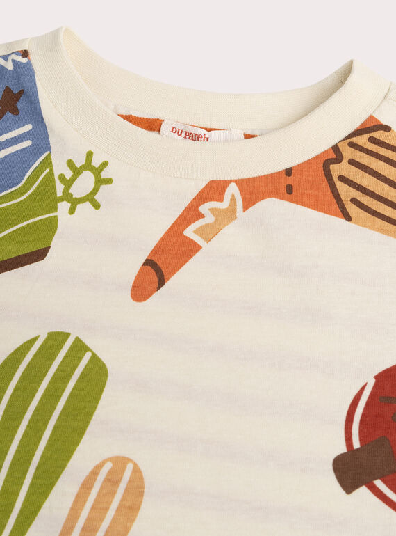 Reversible striped T-shirt with a cowboy print WOLANTEE3 / 25S90242TML005