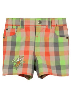 Baby boys' checked shorts FUYEBER3 / 19SG10M3BER099