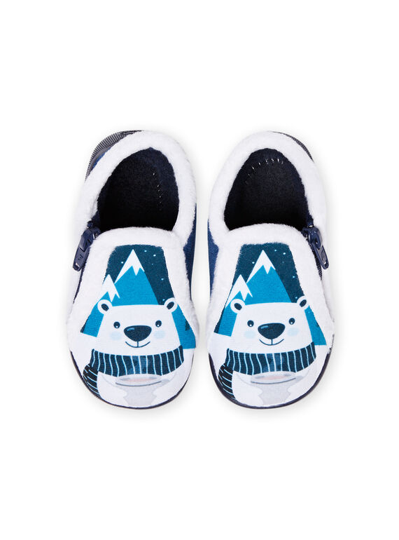 Baby boy two-tone bear slippers MUPANTPOL / 21XK3821D0A070