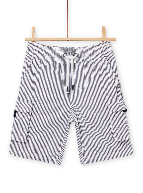 Child boy's midnight blue striped shorts NOJOBERPOCH1 / 22S902C5BER705