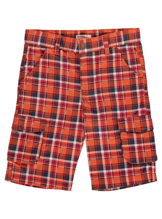 Boys' checked shorts COGAUBER5 / 18S902L3BER409