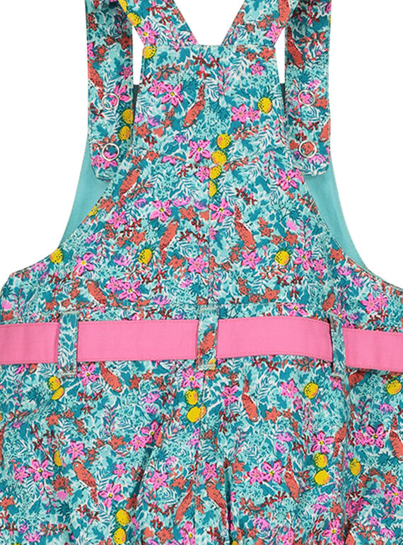 Baby girls' flowery dungaree dress FICUROB3 / 19SG09N3ROB202
