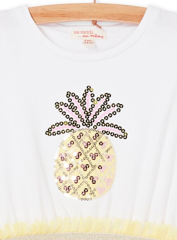 White and yellow dress child girl LAJAUROB5 / 21S901O5ROB000