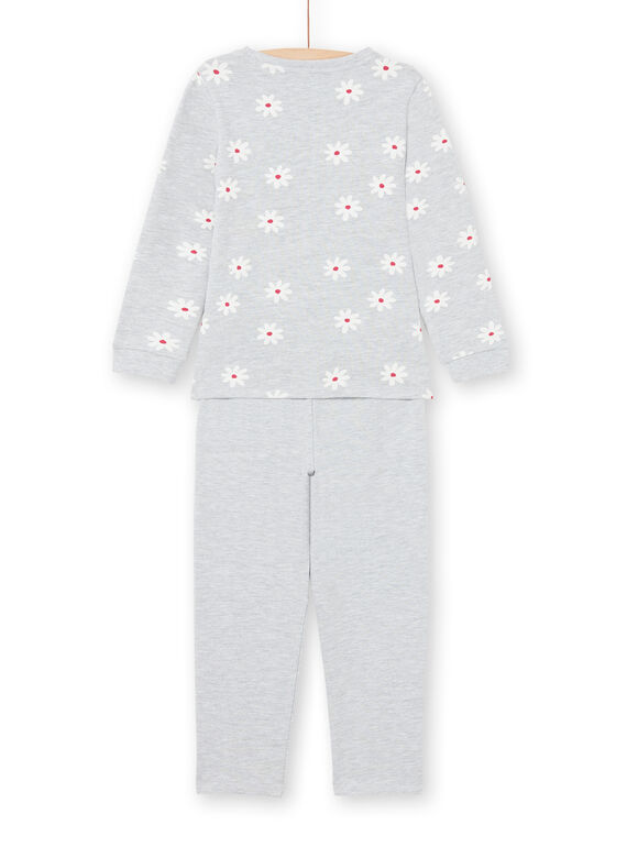 Girl's grey t-shirt and pants pajama set MEFAPYJDOG / 21WH1185PYJ943