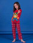 Christmas leopard print and plaid pajamas PEFAPYJNOE / 22WH1171PYJ050