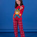 Christmas leopard print and plaid pajamas