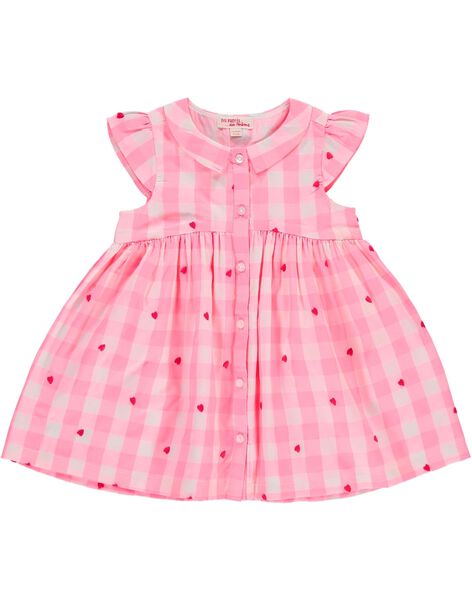 Baby girls' checked dress CIHOROB3 / 18SG09E2ROB099