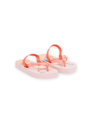 Girl's coral beach flip flops NATONGPERRO / 22KK3583D01415