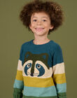 Long sleeve striped sweater with raccoon design PORHUPUL / 22W902Q1PUL716
