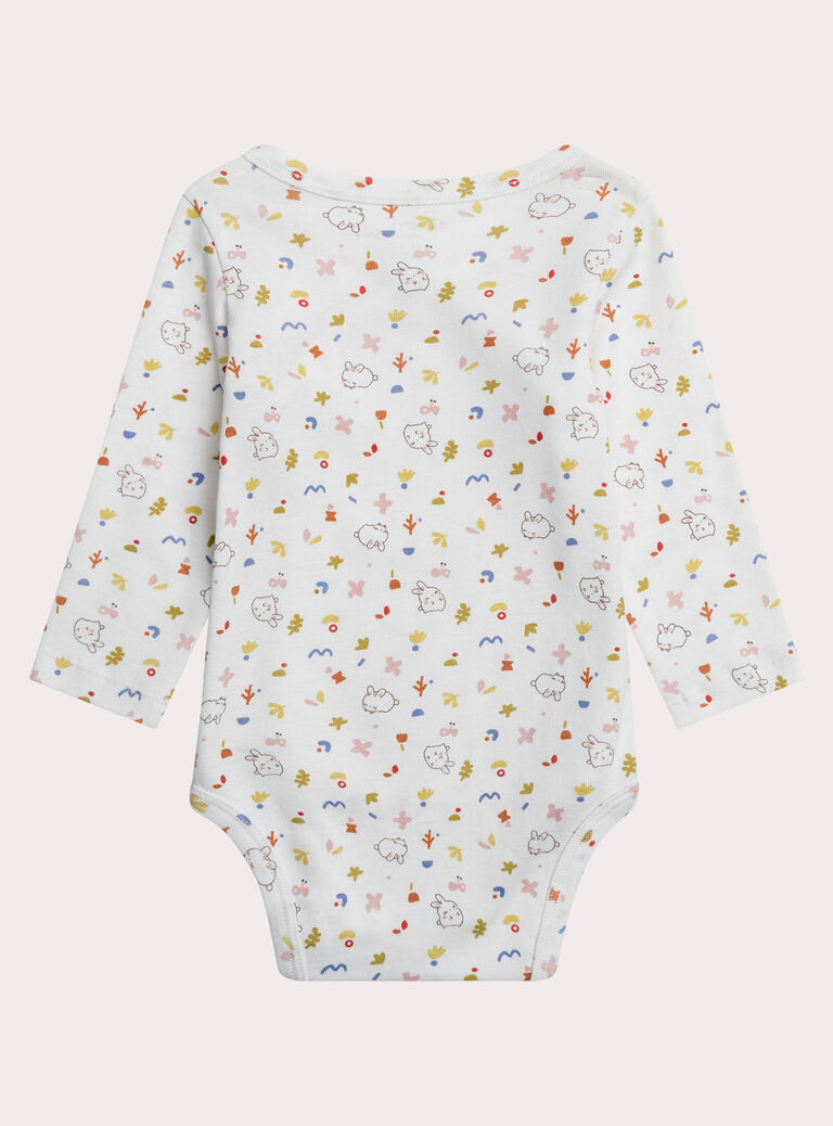 White NEWBORN BODY SUIT XOU1BOD1 / 25WF0351BDN000