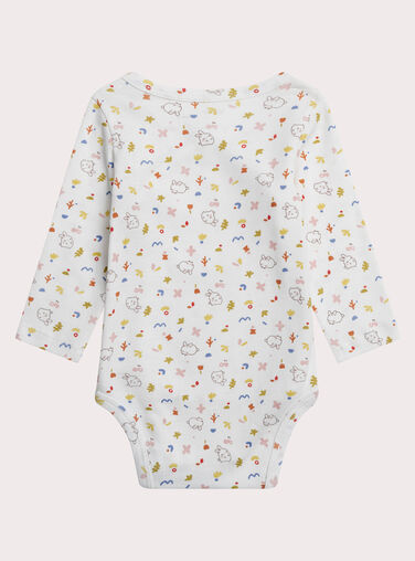 White NEWBORN BODY SUIT XOU1BOD1 / 25WF0351BDN000