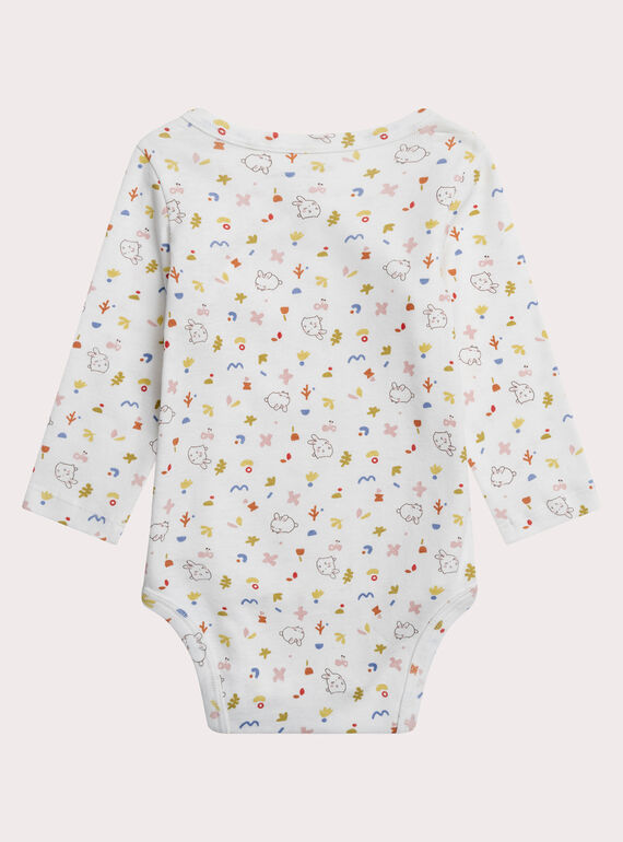 White NEWBORN BODY SUIT XOU1BOD1 / 25WF0351BDN000