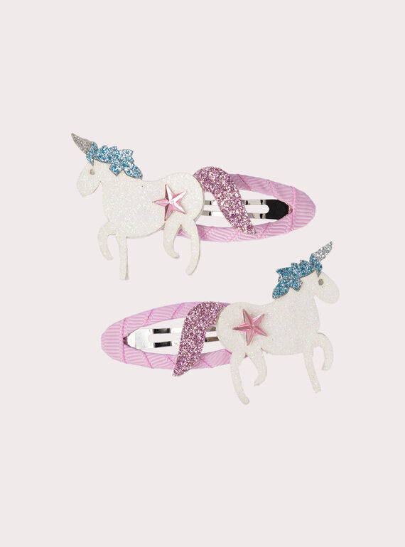  Set of 2 shiny unicorn bars for girls  VYAJOCLIP2 / 24WI01LABRT030