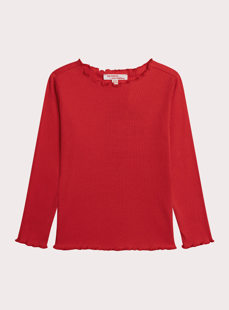 Red TEE SHIRT LS Red TEE SHIRT LS XAJOTEE7 / 25W901F8TMLF505