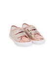Pink sequin sneakers child girl NATOILGLITP / 22KK3598D16030
