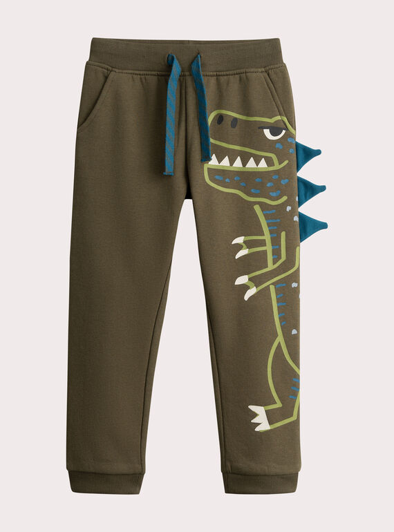 Khaki dinosaur animation jogging for boys  VOKLIJOG / 24W90241JGB609