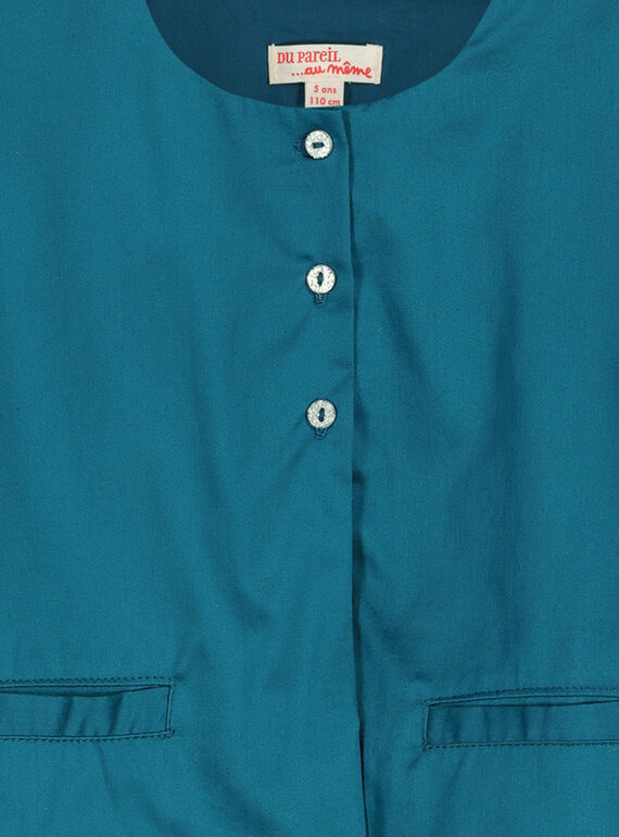 Girls' short-sleeved cardigan FABELCARDI / 19S901R1CAR616