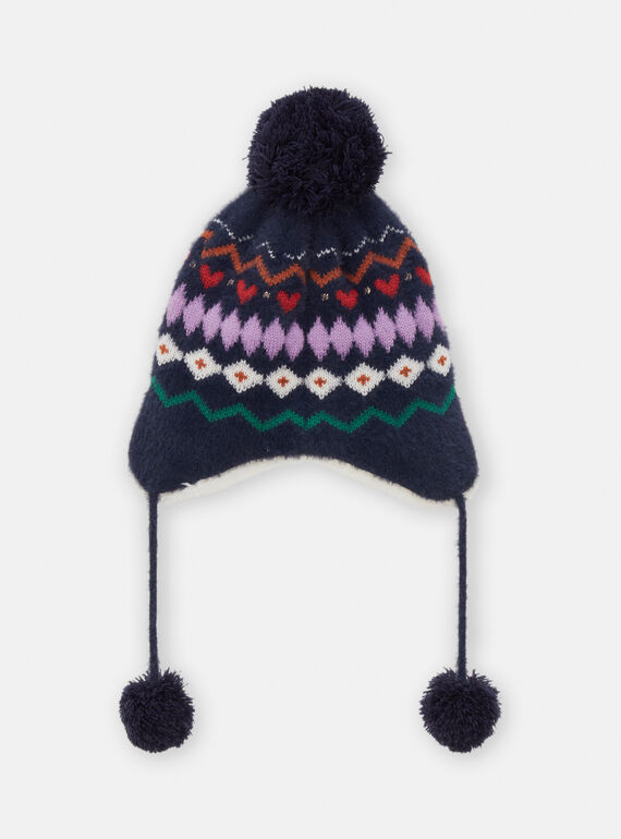 Girl's navy chapka SYAJOCHAP2 / 23WI01O3BON070