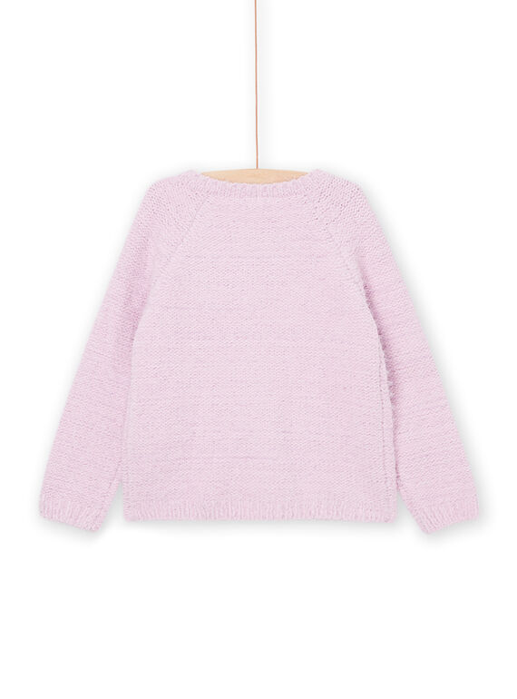 Pink chenille cardigan PAYJOCAR2 / 22W901D4CARH700