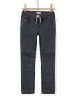 Grey jeans with fleece lining child boy MOFUNJEAN / 21W902M1JEAK004